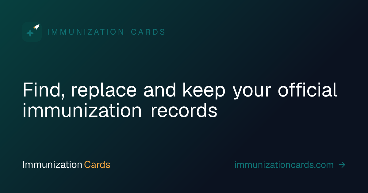 Immunization Cards