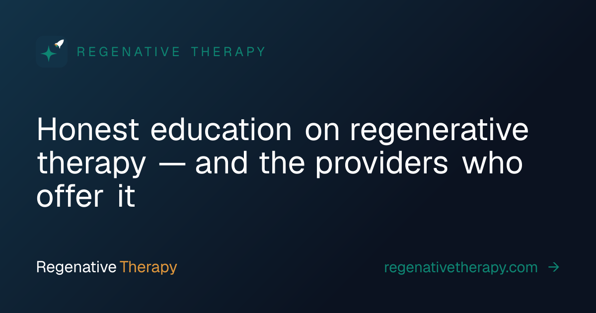 Regenative Therapy
