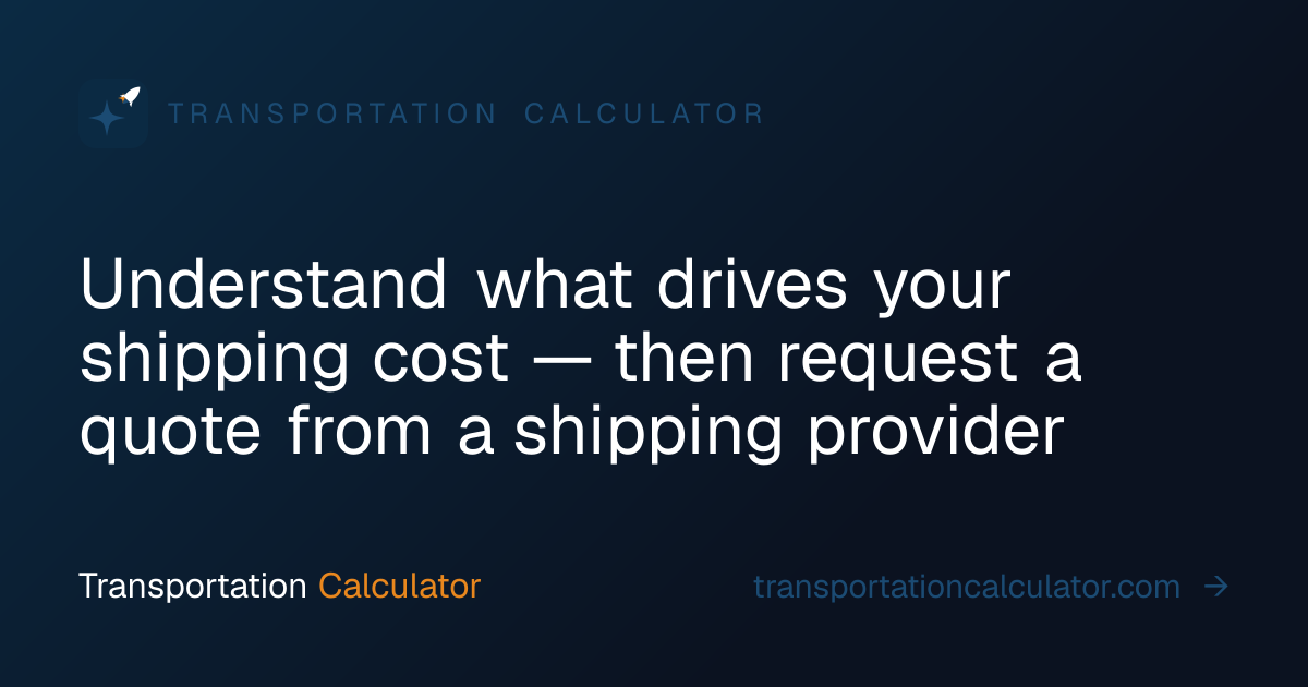 Transportation Calculator